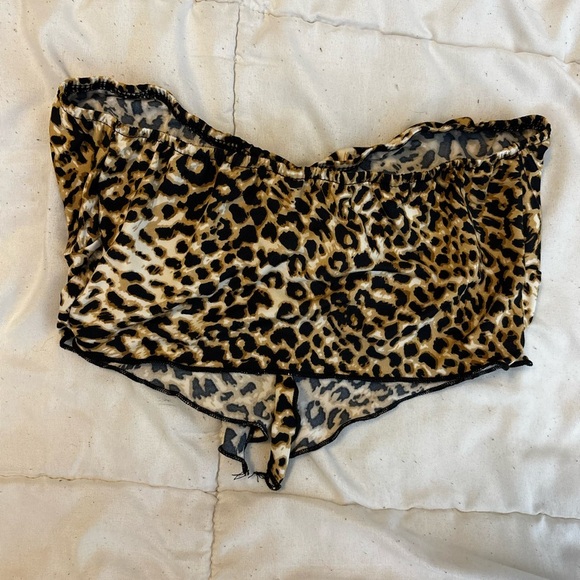 SHEIN Leopard Print Crop Top Size XS - Picture 2 of 5